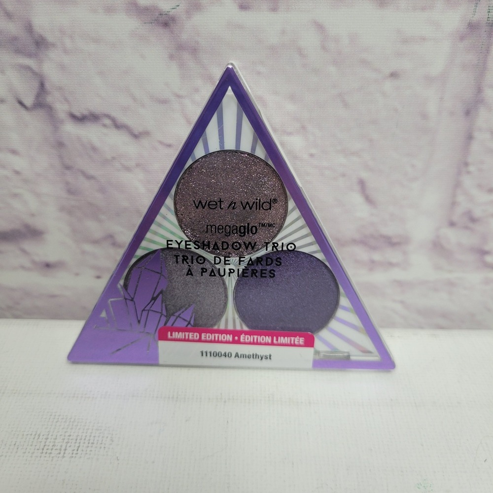 New No Box Wet N Wild Crystal Cavern Megaglo Eyeshadow Trio Amethyst 3.5g